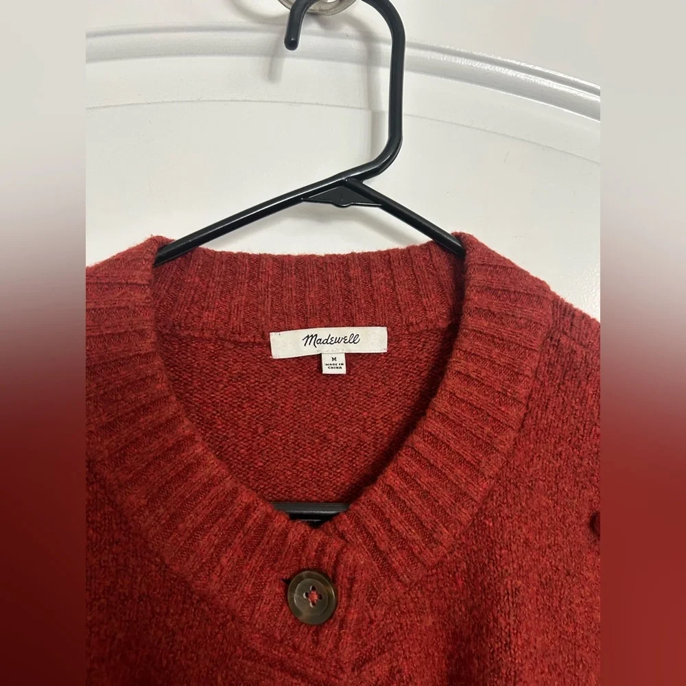 Madewell Bobble Colburne Cardigan Coziest Yarn size M chic 90s cottagecore boho - Picture 5 of 12